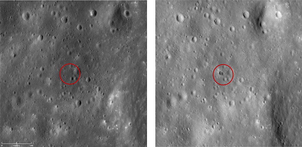 Fresh 22-Meter Crater Discovered on the Moon, Revealing a Recent Unseen Impact