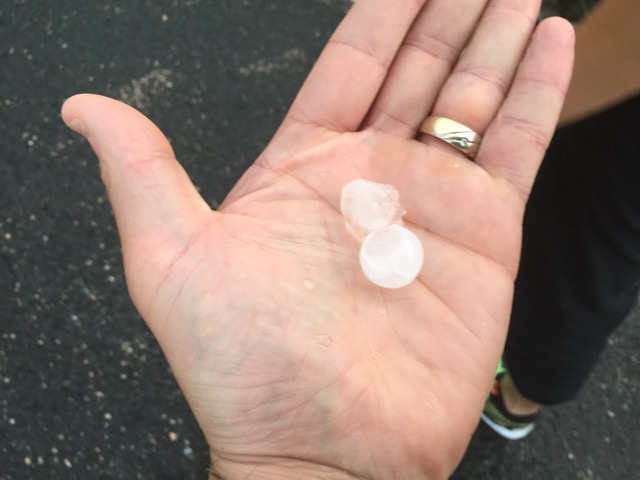 Very large hail fall during a visit to Carlsbad Caverns National Park