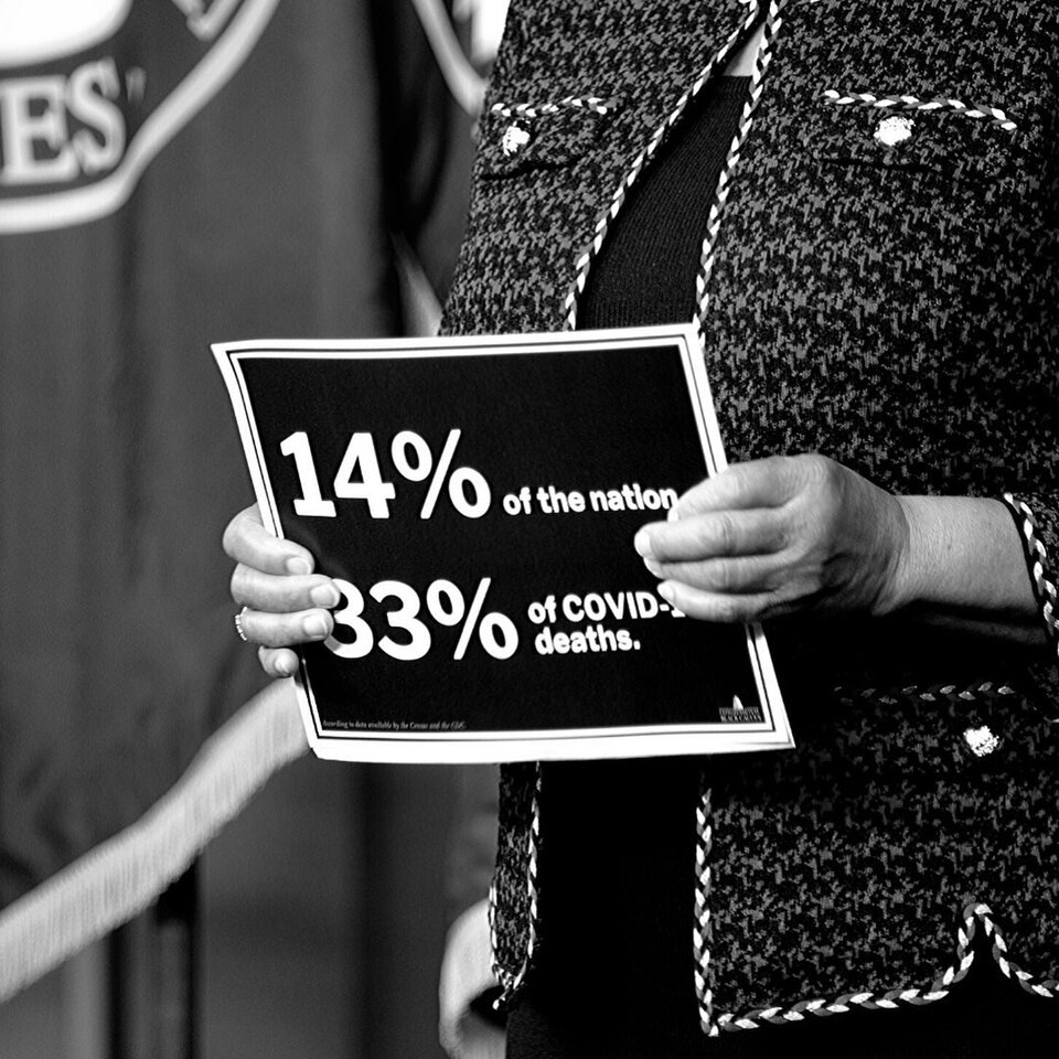 African Americans make up 14% of this country but 33% of the reported deaths due to COVID-19.
That’s wrong.