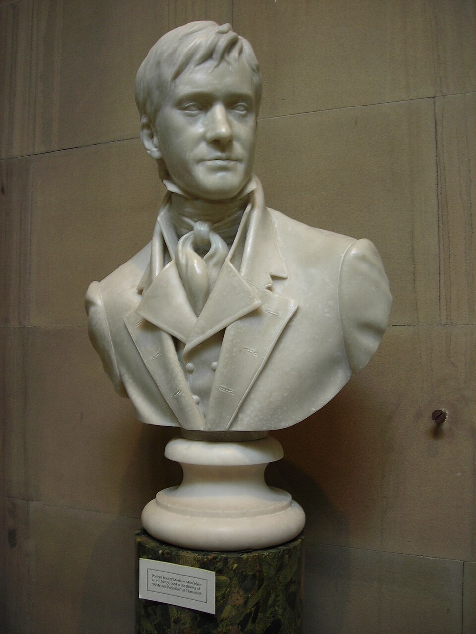 Bust of Matthew Macfadyen as Fitzwilliam Darcy from the 2005 film adaption of Pride and Prejudice.