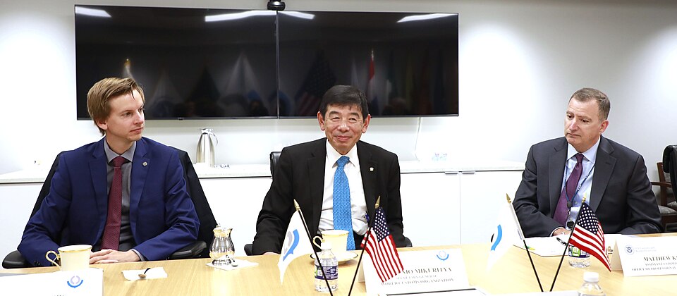 U.S. Customs and Border Protection (CBP) Commissioner Chris Magnus hosts Secretary General Kunio Mikuriya of the World Customs Organization (WCO) in Washington for a discussion on customs cooperation, September 23, 2022  CBP Photos by Jaime Rodriguez