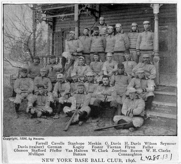 Team Photographs: New York b/w Philadelphia, 1896.
