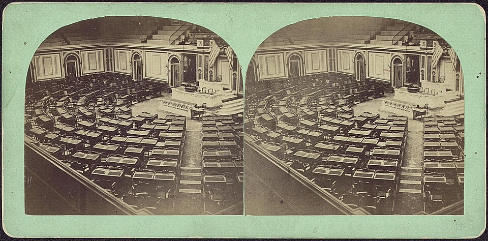 House of Representatives Chamber in the United States Capitol building.  dcpl_p027_0039