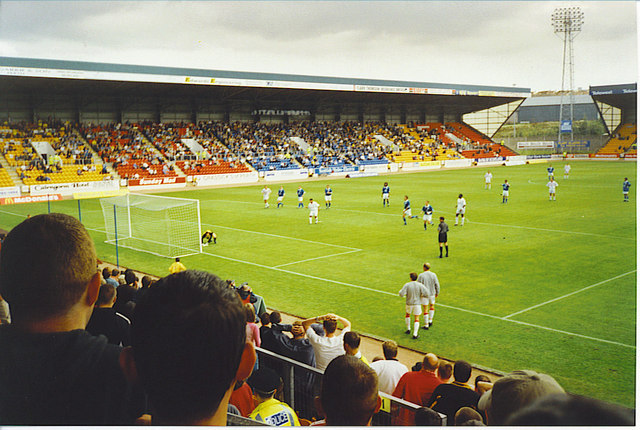 St. Johnstone hosting Aberdeen at McDiarmid Park, Perth, Scotland in August 2001.