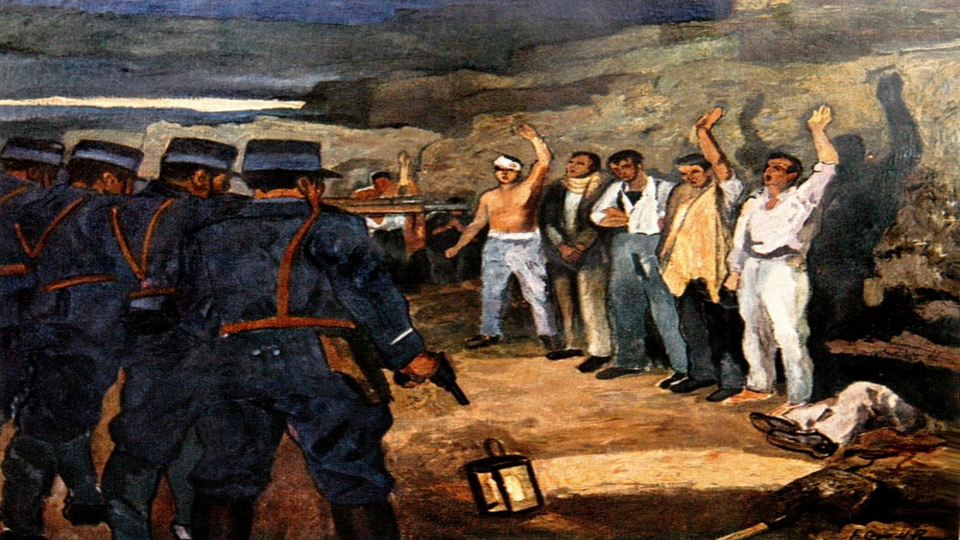 Pintura hecha por el pintor aprista Felipe Cossio del Pomar