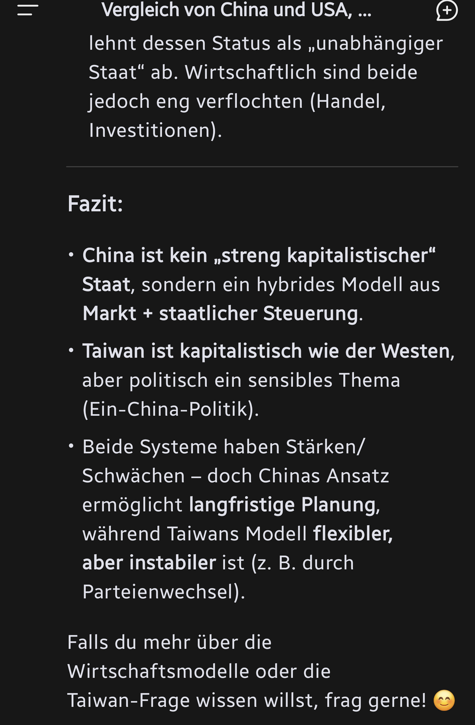 DeepSeek – VR China und Taiwan, heikel