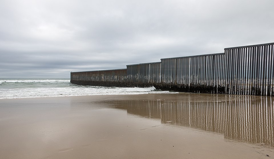 Mexico-US border wall at Tijuana, Mexico.