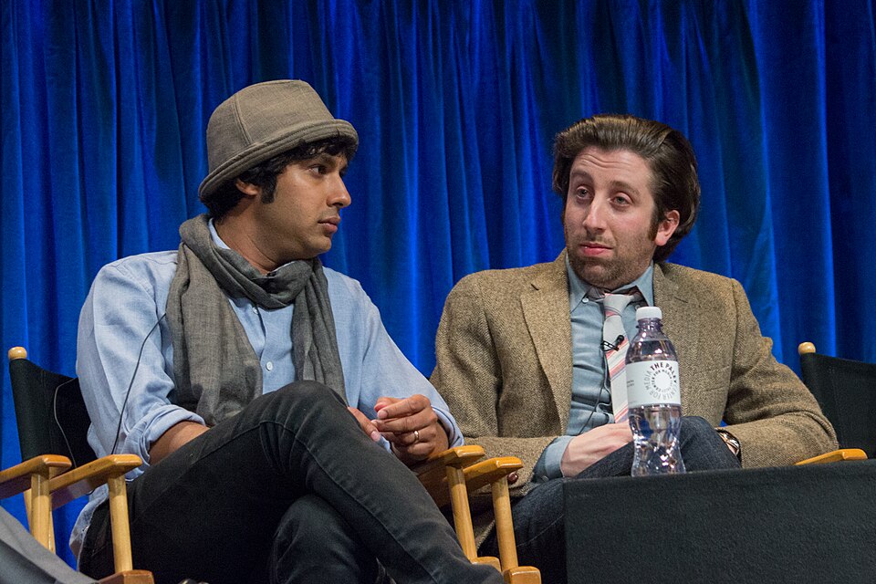 Kunal Nayyar and Simon Helberg at PaleyFest 2013 for the TV show "Big Bang Theory"