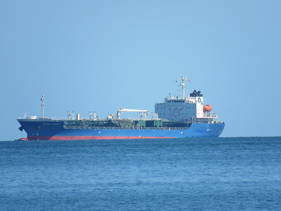 The arrival and mooring of the Oil &amp; Chemical Tanker Golden Aspirant at the BP Oil Refinery Jetty, Kwinana, Western Australia, assisted by the tugboats Svitzer Falcon and Svitzer Harrier.