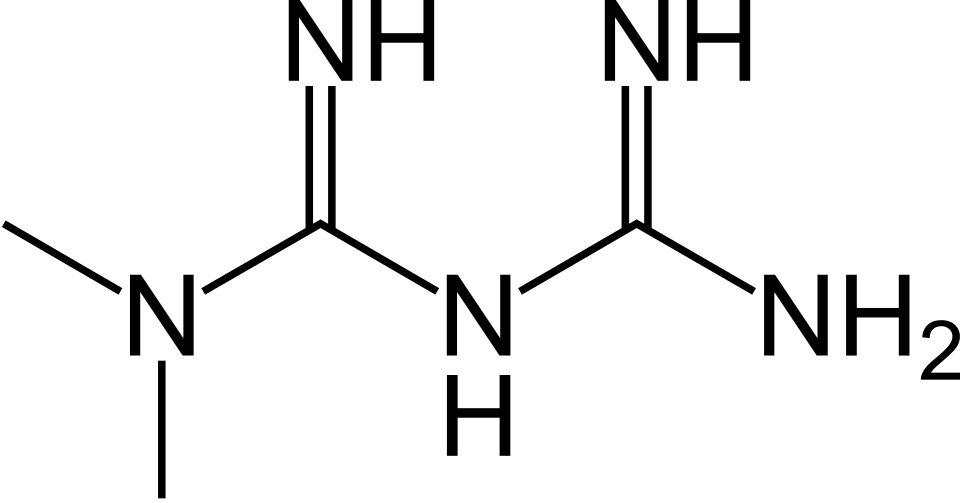 Cropped version of File:Metformin.svg