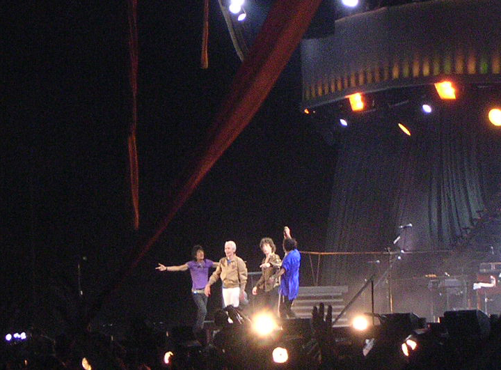 fotografia dei Rolling Stones al concerto di Nizza (Francia) il 08-08-2006