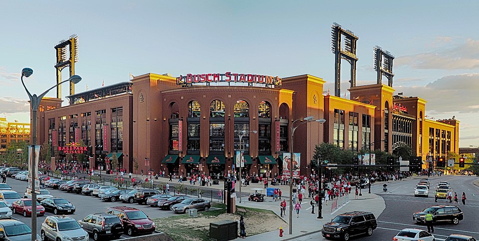 Busch Stadium at 8th and Clark in downtown St. Louis