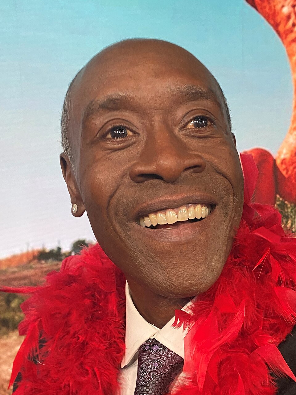 A photo of Don Cheadle taken by Jimmy Kimmel.
