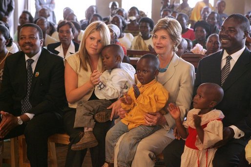 Jenna and Laura Bush Kagarama Church