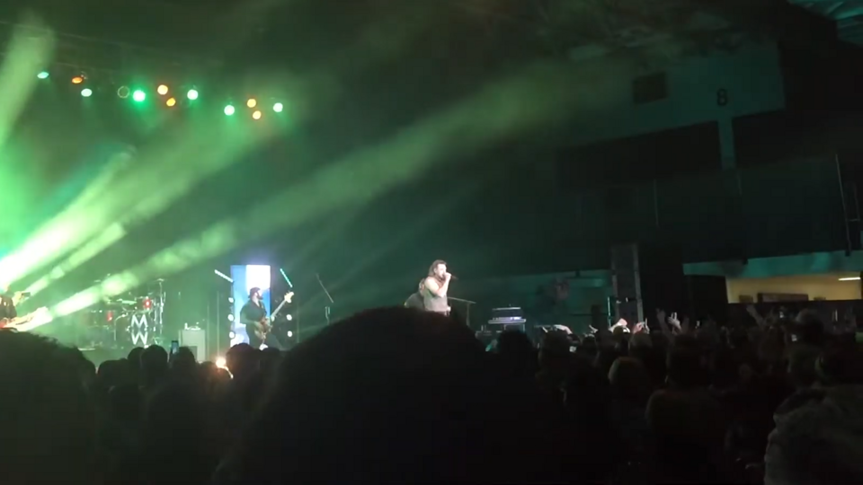 Morgan Wallen performing at the Dubuque Five Flags Center.