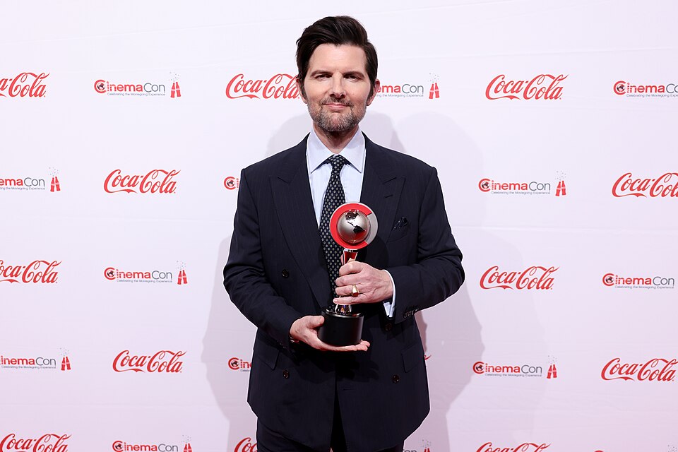 Adam Scott on the red carpet at the Big Screen Achievement Awards at the 2026 CinemaCon at The Colosseum Theater at Caesars Palace in Las Vegas, Nevada.

Please attribute to Gage Skidmore if used elsewhere.