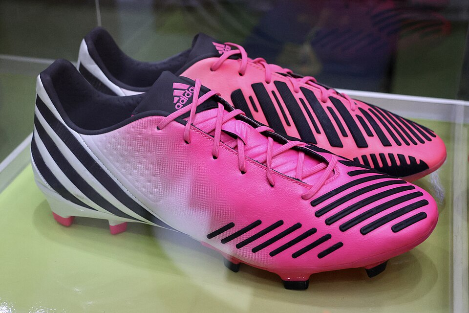 Edin Džeko's Adidas Predator LZ at Orchard Weston Corp Singapore on 5 April 2024.