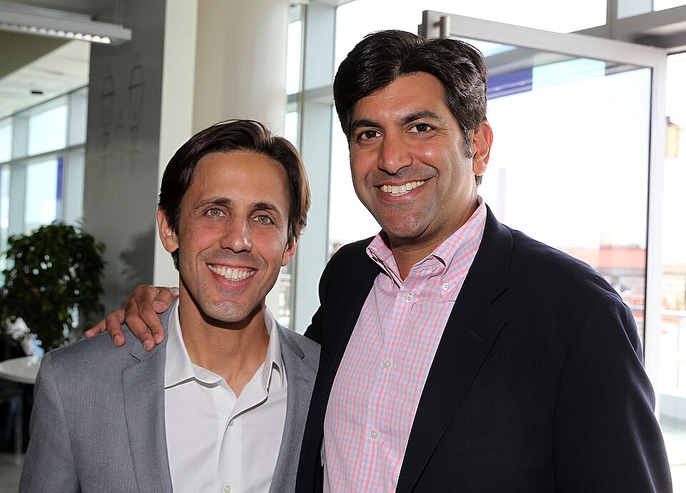 WASHINGTON, DC - MAY 04:  David Seamus (L), Assistant to the President and Deputy Senior Advisor for Communication and Strategy, The White House, and Aneesh Chopra, former Chief Technology Officer of the White House, attend the Yahoo News/Tumblr White House Correspondents Dinner Brunch at The Newseu