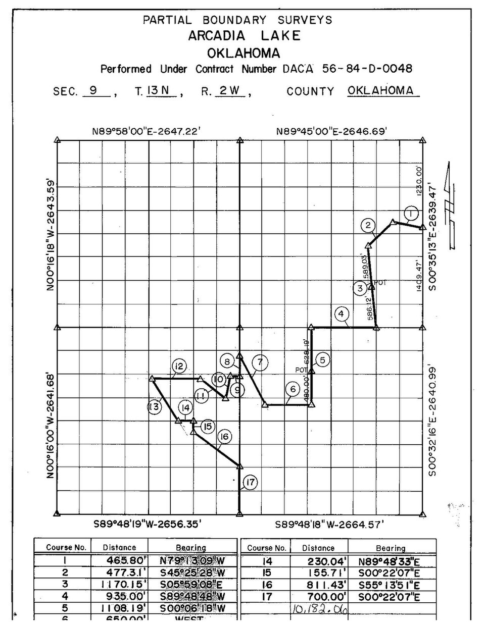 Partial boundary surveys- Arcadia Lake, Oklahoma - USACE-p16021coll10-12566
