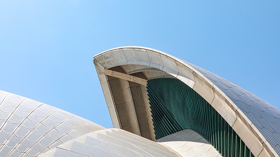 Roof of Sydney Opera House, Sydney, New South Wales, AustraliaThe Sydney Opera House is one of the world’s most iconic buildings and represents a unique combination of architecture, culture, and exhibition art. After initial ideas for a large opera and concert hall in Sydney were put forward in 1947