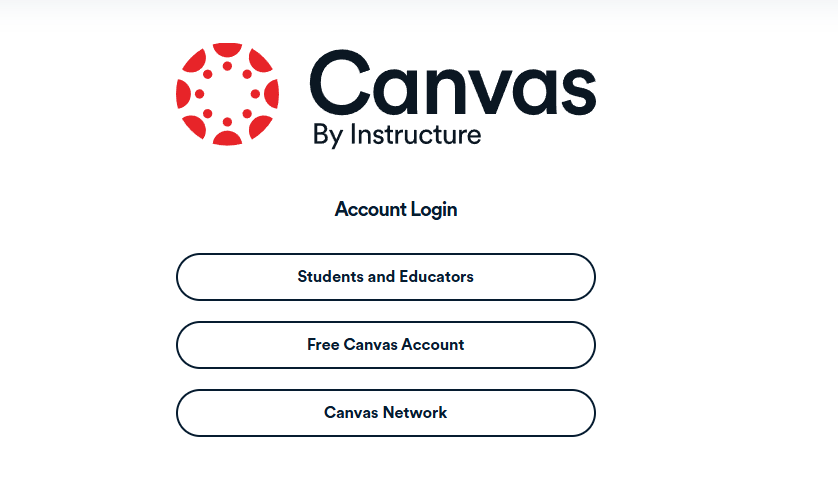 Canvas Login Screen