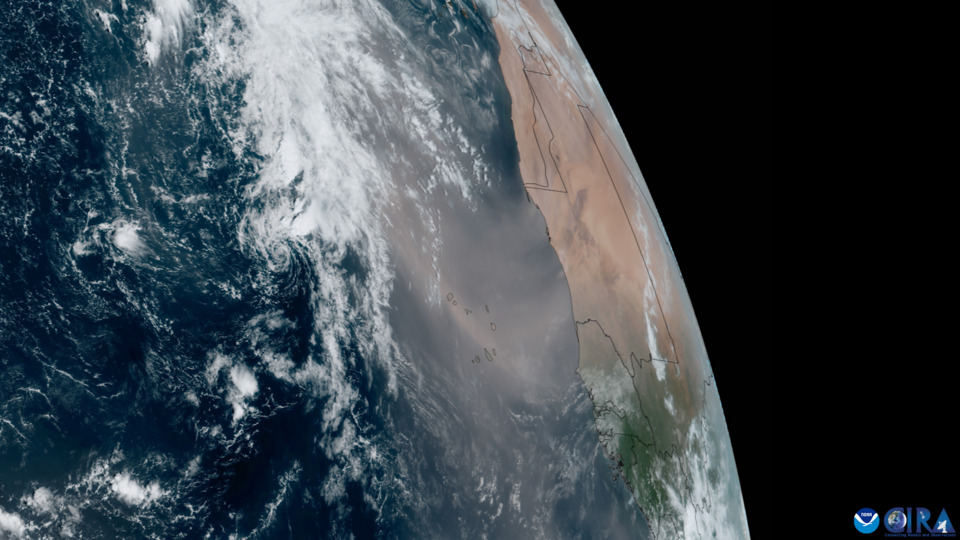 Large Dust Plume Ejects off of Sahara
