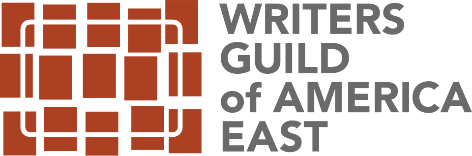 The logo of Writers Guild of America, East – labor union representing film and television writers