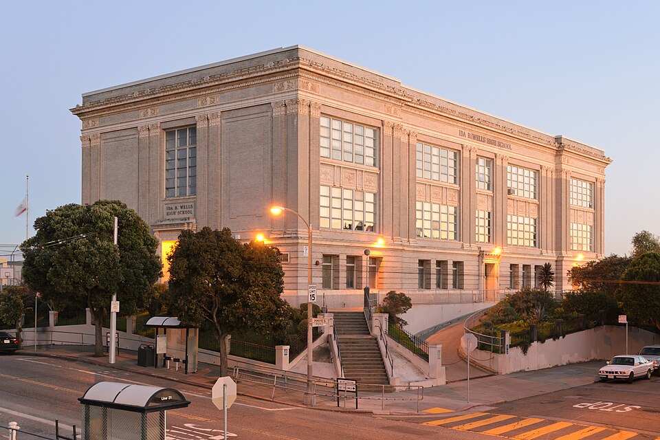 Ida B. Wells High School in the Alamo Square district, San Francisco, California.