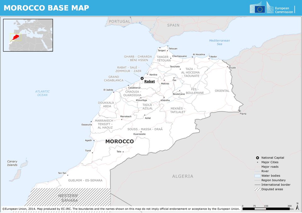 Base Map of Morocco