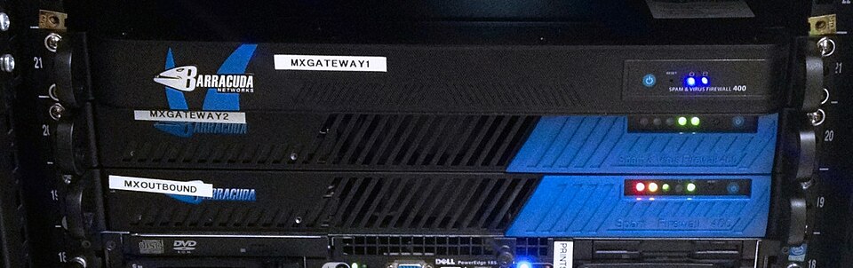 Most every data center has a rack where the random stuff goes. This is ours. These are the SCCM server (and database storage), our three spam firewalls, two or three app-specific systems, one requiring a dongle(!), the Mac servers, and video storage for the Athletics department.