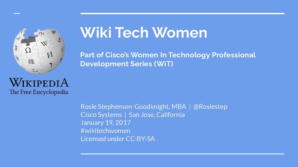 Part of Cisco’s Women In Technology Professional Development Series (WiT)
