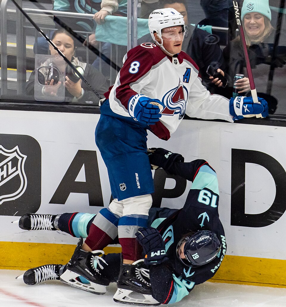 Cale Makar after hitting Jared Mccann in Game 4