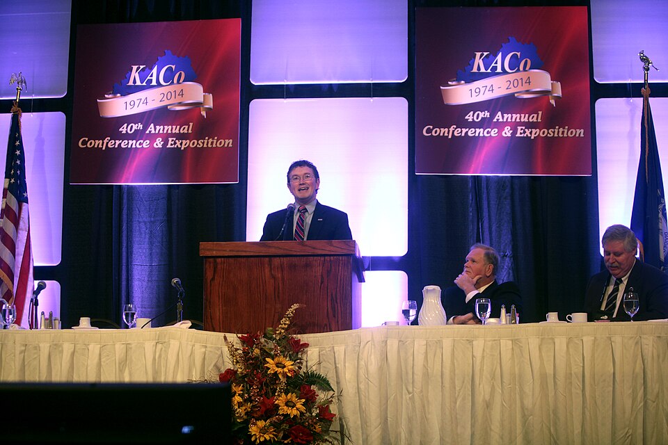 U.S. Congressman Thomas Massie speaking at the 40th Annual Kentucky Association of Counties Conference &amp; Exposition at the Lexington Convention Center in Lexington, Kentucky.

Please attribute to Gage Skidmore if used elsewhere.