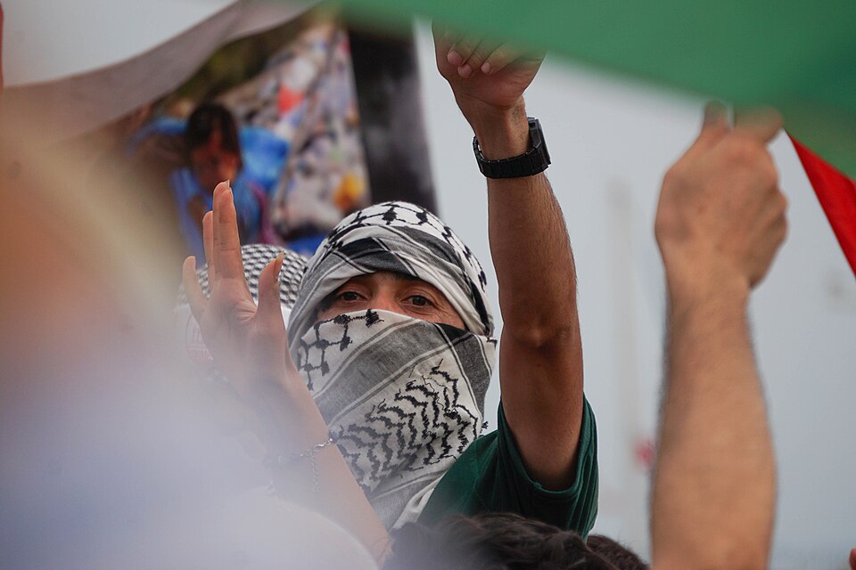 Hundreds of Tunisians gathered in Sidi Bou Said near Tunis to welcome the Global Sumud Flotilla,