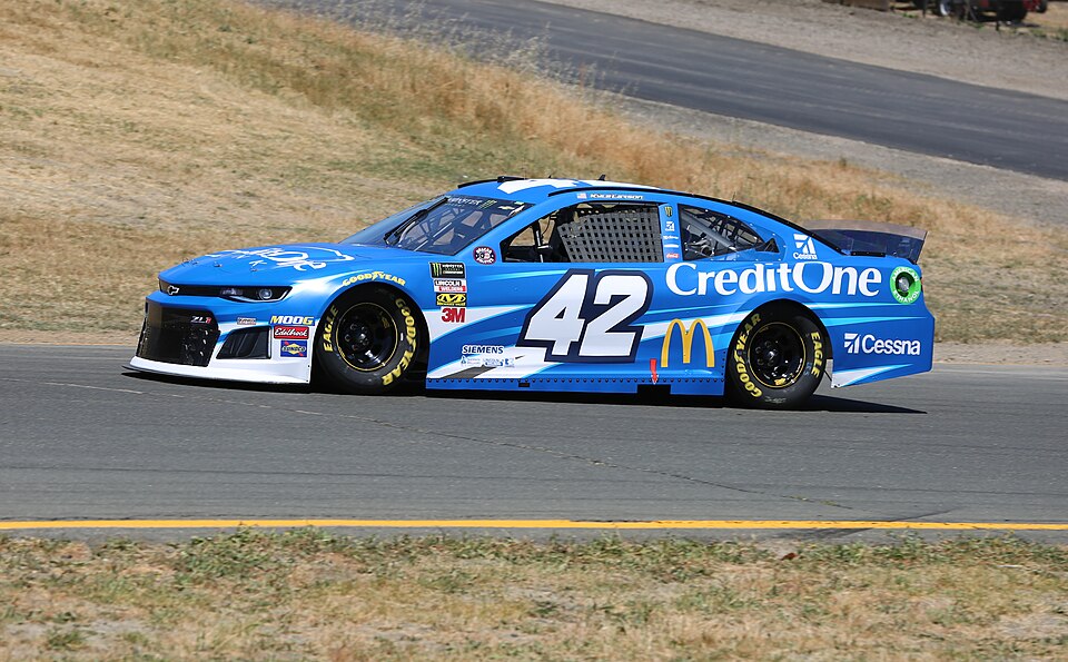 Kyle Larson's No. 42 Credit One Bank Chevrolet at Sonoma Raceway in 2019