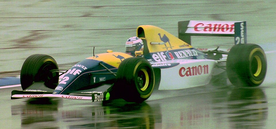 Alain Prost - Williams FW15C during practice for the 1993 British Grand Prix