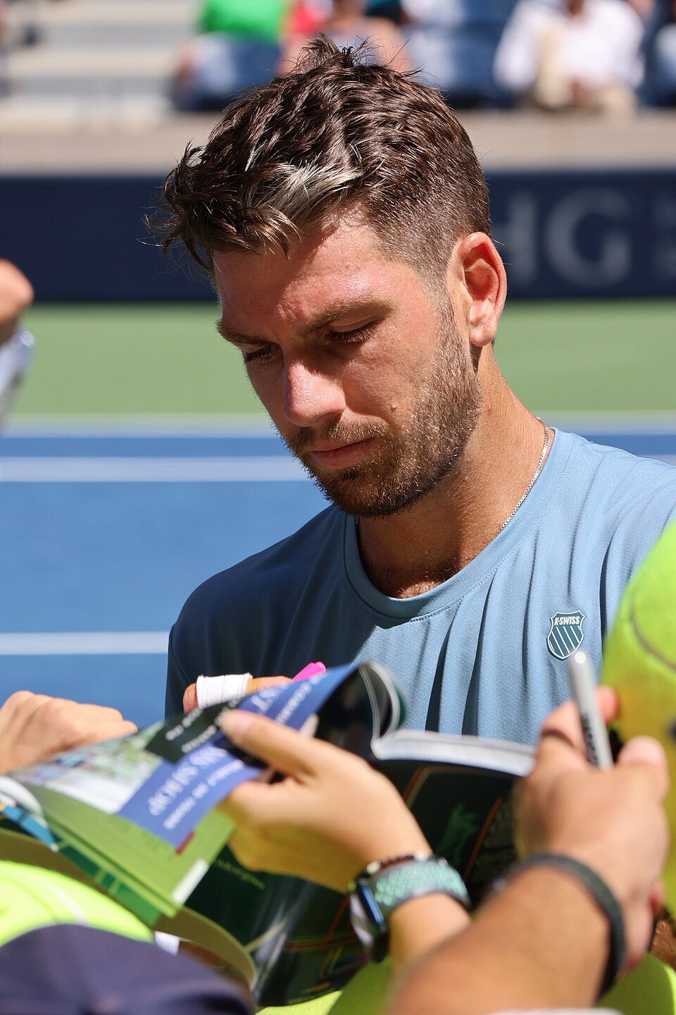 Cameron Norrie after practice at the 2023 US Open