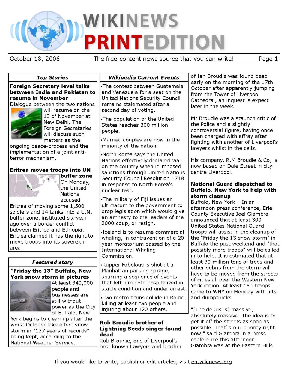 n:Wikinews:Print edition