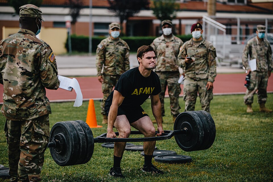U.S. Army medic paratroopers assigned to various battalions within the 173rd Airborne Brigade participate in an Army Combat Fitness Test during a Best Medic Competition on Caserma Del Din, Italy, June 4-5, 2020.
The 173rd Airborne Brigade is the U.S. Army's Contingency Response Force in Europe, prov