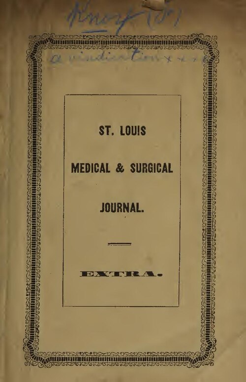 "September 18th, 1846."
"St. Louis medical &amp; surgical journal, extra"--Cover
Condition reviewed
digitized
Subjects: Malpractice; Interprofessional Relations; Dissent and Disputes
