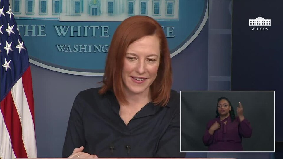 US Press Secretary Jen Psaki answers a question about the Gamestop short squeeze.