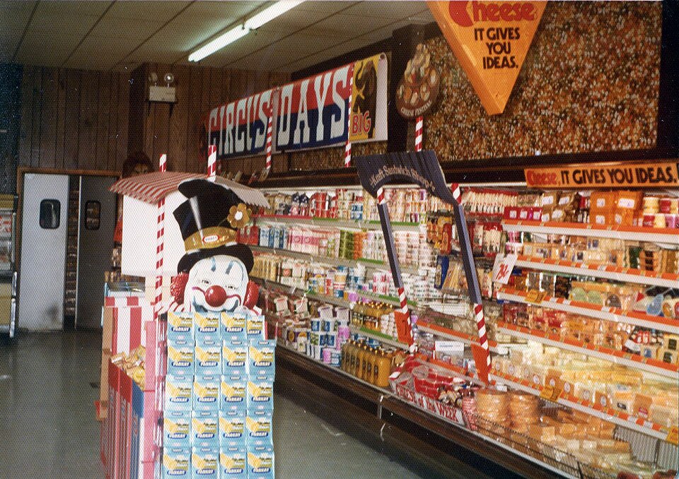 Grocery store display ca1970Minnesota, USA