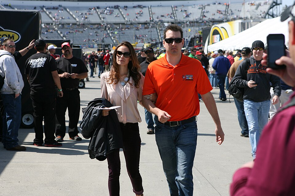 Driver Kyle Busch and his wife Samantha in April 7, 2013