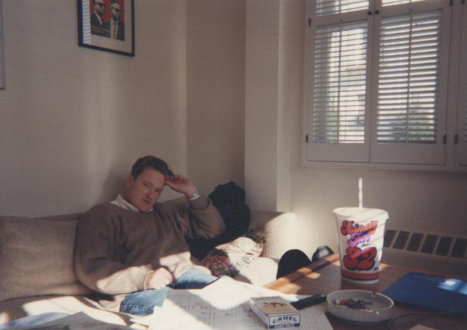 Conan O'Brien in 1992 hanging out in The Simpsons' writers offices