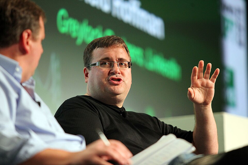 Reid Hoffman speaks onstage at TechCrunch Disrupt SF in San Francisco, CA on Monday, September 10, 2012. (Photo by Max Morse/Getty Images)