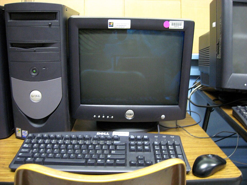Dell desktop computer with a Intel Inside Pentium 4 Processor and Windows XP Professional as the operating system.