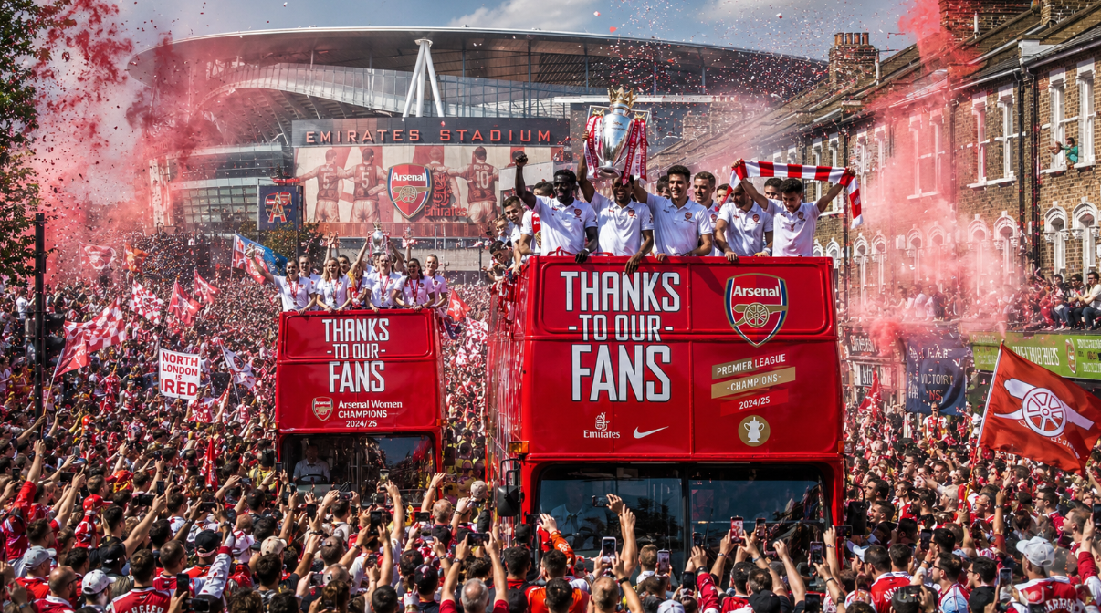 Arsenal Celebrates First Premier League Title in 22 Years With Parade