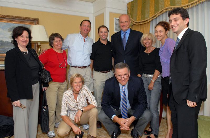 Fred with the whole crew of ABC News that were on hand for his interview.