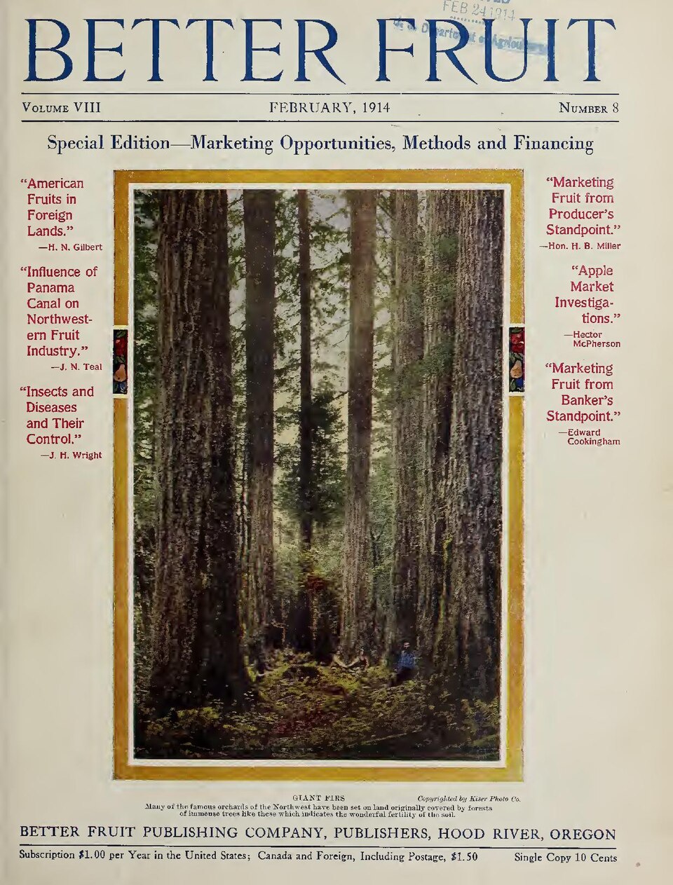 Title from cover
Vol. 20, no. 9 incorrectly numbered 8; no. 10 omitted in numbering, that issue being numbered 9; no issue for July 1936. Vol. 32, no. 3 omitted in numbering
Official publication of the Northwest Fruit Growers Association, Dec. 1907-June 1918; of: Washington State Apple Advertising C