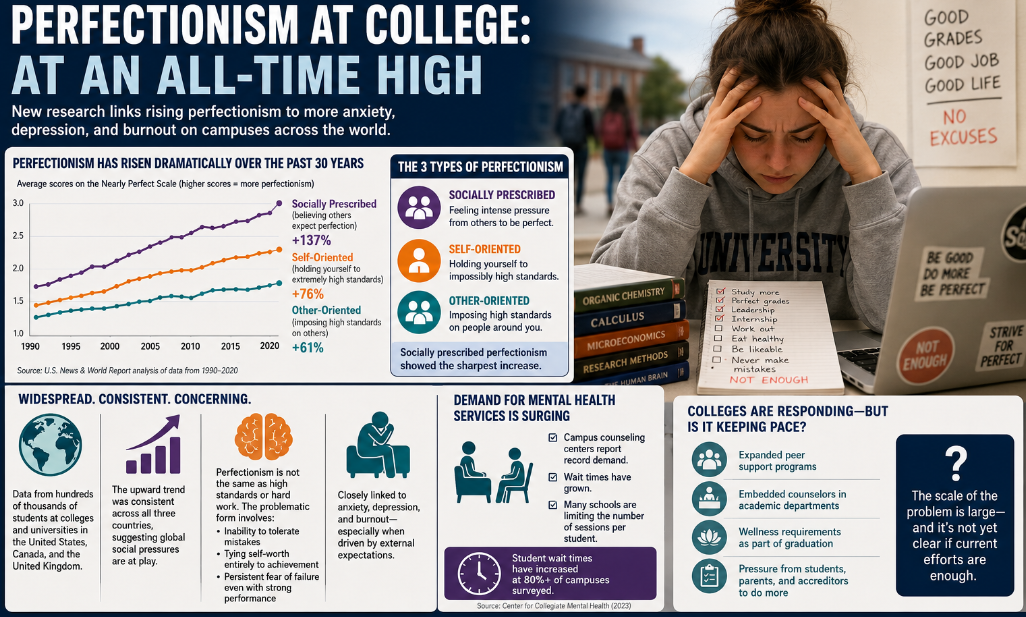 College Students Hit Record Levels of Perfectionism and Anxiety